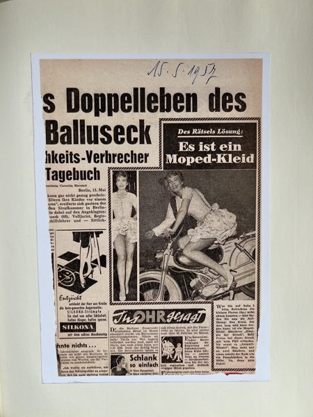 Ballmode in der Abendzeitung — Aufnahme aus dem Familienalbum